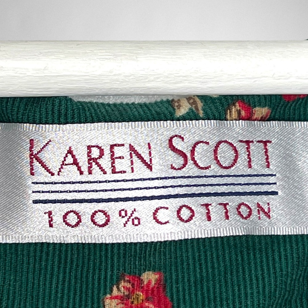NWT Vintage KAREN SCOTT Green Corduroy Vest XL - Picture 7 of 10